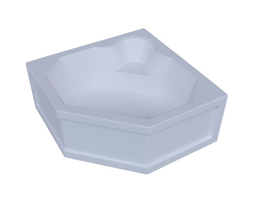 Акриловая ванна Aquatek Лира 148x148 LIR150-0000032 без гидромассажа с фронтальной панелью с каркасом (вклеенный) со слив-переливом