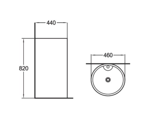 Раковина SantiLine 46 SL-4003MB Черная матовая