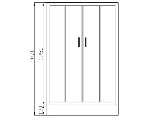 Душевой уголок Ceruttispa Viva 100x100 VIVA100B 8412 профиль Черный стекло прозрачное