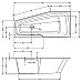 Акриловая ванна Riho Rething Space 160х75 R B111001005 (BR1300500000000) без гидромассажа
