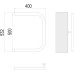 Водяной полотенцесушитель Terminus П-образный (1) 500х400 Хром, боковое подключение, G 1" НР