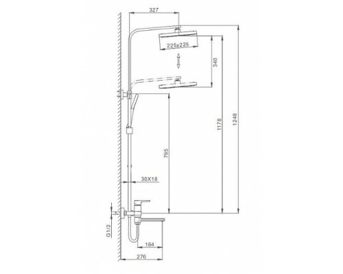 Душевая система Frap H60 F2460 Хром