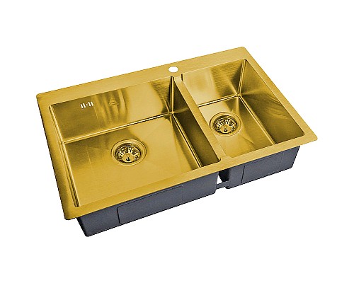 Кухонная мойка ZorG Steel Hammer 78 SH 78-2-51-L BRONZE Бронза