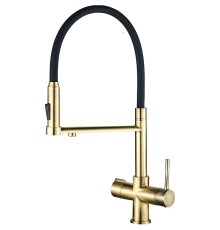 Смеситель для кухни ZorG Steel Hammer Бронза Черный