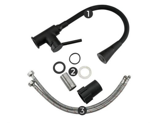 Смеситель для кухни Frap H44 F4044-6 Черный матовый