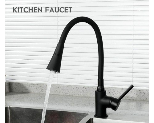 Смеситель для кухни Frap H44 F4044-6 Черный матовый