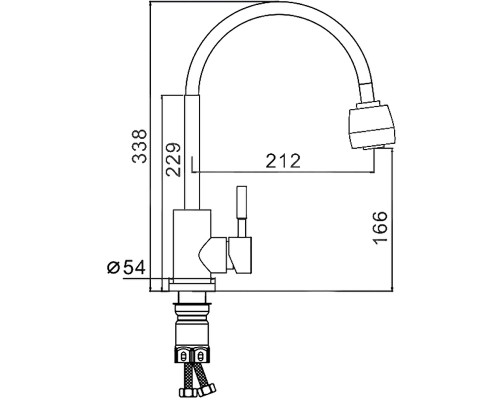 Смеситель для кухни Frap H899 F44899-1 Сатин