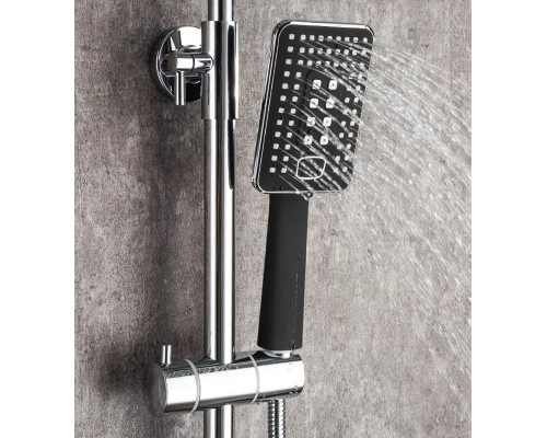 Душевая система Frap H57 F2457 Черная матовая Хром