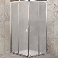 Душевой уголок BelBagno Unique 100х100 UNIQUE-A-2-85/100-P-Cr профиль Хром стекло рифленое