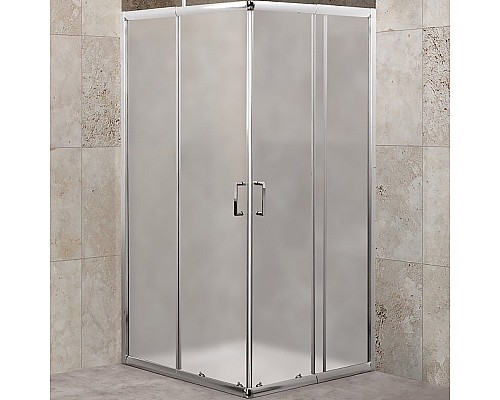 Душевой уголок BelBagno Unique 100х100 UNIQUE-A-2-85/100-P-Cr профиль Хром стекло рифленое