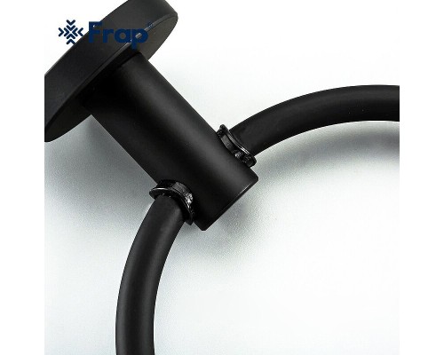 Кольцо для полотенец Frap F302 Черное матовое