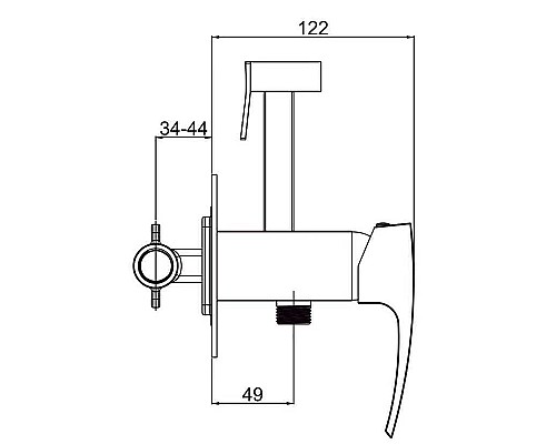 Гигиенический душ со смесителем Gappo Jacob G7207-8 Белый Хром