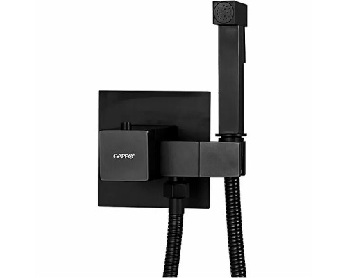 Гигиенический душ со смесителем Gappo G7207-60 с термостатом Черный матовый