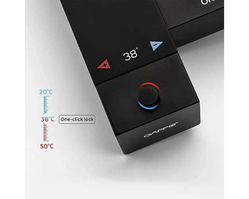 Гигиенический душ со смесителем Gappo G7207-60 с термостатом Черный матовый