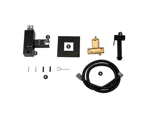 Гигиенический душ со смесителем Gappo G7207-60 с термостатом Черный матовый