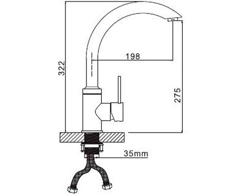 Смеситель для кухни Gappo G4099 Нержавеющая сталь