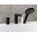 Смеситель на борт ванны Gappo G03-6 Черный матовый Хром