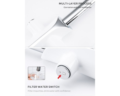 Смеситель для кухни Gappo G03-8 G4303-8 Белый Хром