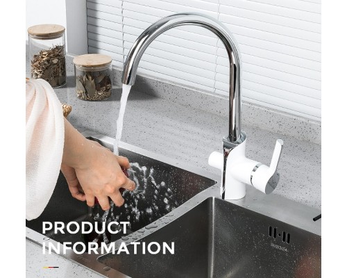 Смеситель для кухни Gappo G03-8 G4303-8 Белый Хром