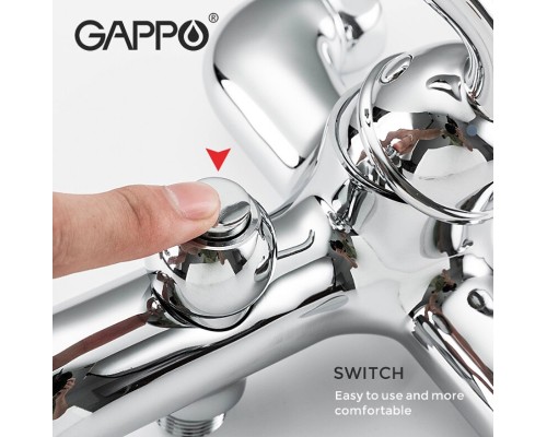 Смеситель для ванны Gappo G88 G3288 Хром