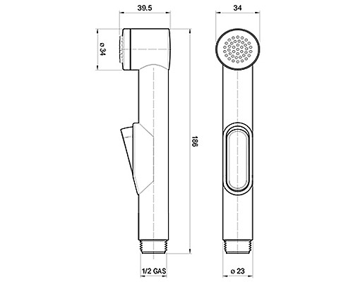 Гигиенический душ со смесителем Bossini Macan E37032B.030 Хром