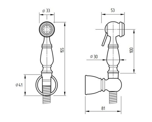 Гигиенический душ Migliore Laura 20111 Медь
