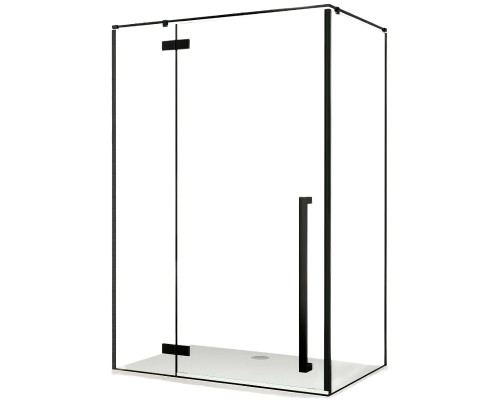Душевой уголок Ceruttispa 120х90 C1A профиль Черный глянцевый стекло прозрачное