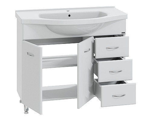 Тумба под раковину СанТа Эльбрус 100 201107 Белая