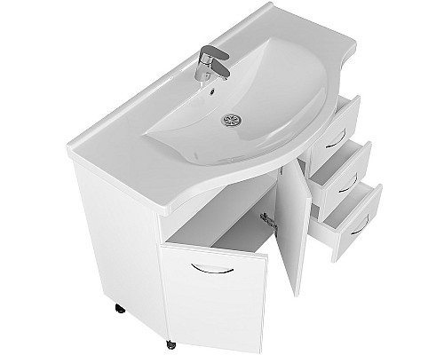 Тумба под раковину СанТа Эльбрус 100 201107 Белая