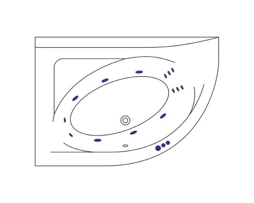 Акриловая ванна Excellent Aquarella 150x100 L WAEX.ARL15.SMART.BR с гидромассажем