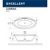 Акриловая ванна Excellent Lumina 190x95 с гидромассажем