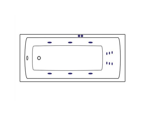 Акриловая ванна Excellent Aquaria 170x75 WAEX.AQU17.LINE.BR с гидромассажем