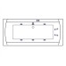 Акриловая ванна Excellent Aquaria Lux 180x80 с гидромассажем