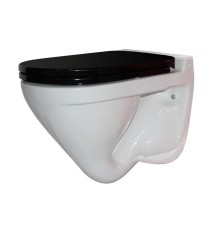 Унитаз Sanita Luxe Attica Luxe Color Black WC.WH/Attica/DM/BLK.G/S1 Белый с черным сиденьем Микролифт