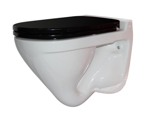 Унитаз Sanita Luxe Attica Luxe Color Black WC.WH/Attica/DM/BLK.G/S1 Белый с черным сиденьем Микролифт