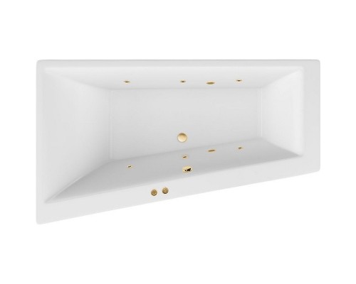 Акриловая ванна Excellent Sfera Slim 170x100 L Soft Золото с гидромассажем