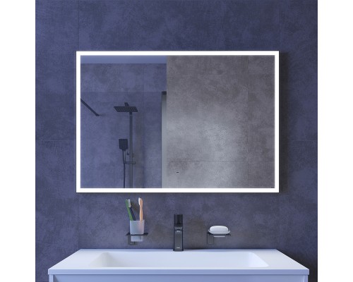 Зеркало Iddis Slide 80 SLI8000i98 с подсветкой с подогревом Черное c сенсорным выключателем и диммером