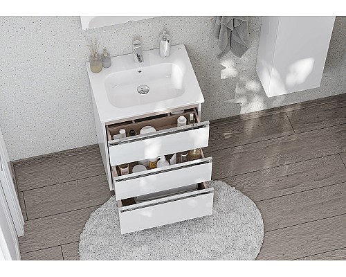 Тумба под раковину Roca The Gap 60 A857404806 подвесная Белый глянец