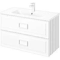 Тумба под раковину Avanti Eleganta Double 100 5630 подвесная Белая матовая
