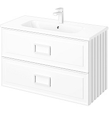 Тумба под раковину Avanti Eleganta Double 100 5630 подвесная Белая матовая