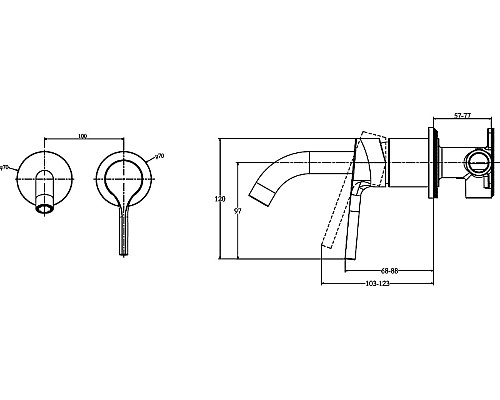 Смеситель для раковины Jacob Delafon Elate E28318-BL Черный матовый