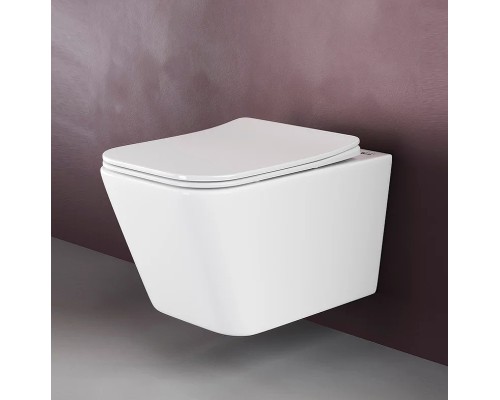 Комплект унитаза с инсталляцией Ceramicanova Metric CN3007_1002W_1000 с сиденьем Микролифт и Белой клавишей смыва