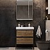 Комплект мебели для ванной STWORKI Кронборг 70 477819 Темное дерево Серый