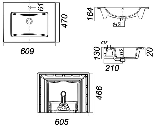 Тумба с раковиной STWORKI Эстерсунд 60 440924 подвесная Белая матовая