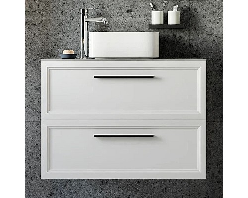 Тумба с раковиной STWORKI Эстерсунд 90 460325 подвесная Белая матовая Монте тиберио