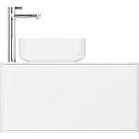 Тумба с раковиной STWORKI Ноттвиль 80 414408 подвесная Белая матовая