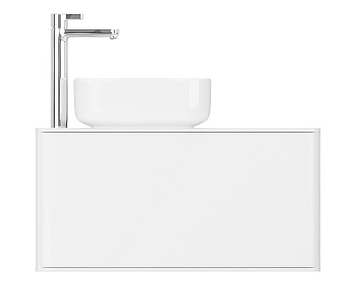 Тумба с раковиной STWORKI Ноттвиль 80 414408 подвесная Белая матовая