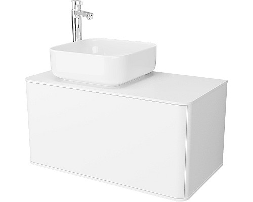 Тумба с раковиной STWORKI Ноттвиль 80 414408 подвесная Белая матовая