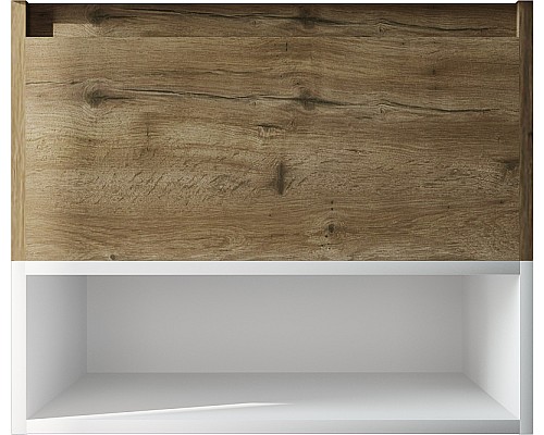 Тумба с раковиной STWORKI Карлстад 60 440544 подвесная Дуб рустикальный Белая