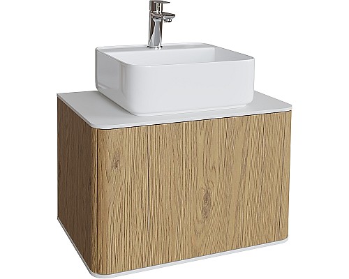 Тумба с раковиной STWORKI Ноттвиль 60 444538 подвесная Дуб верона